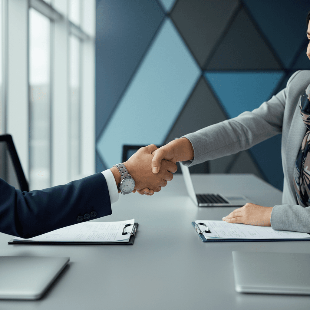 Referral partner handshake